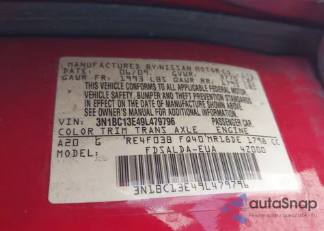 2009 Nissan Versa 1.8S from USA, damaged, VIN 3N1BC13E49L479796